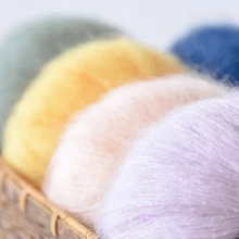 6 Skeins (25g*6) Angora Knitted Yarn, Suitable For Knitting Sweaters, Shawls, Jackets, Skirts, Etc. - Multicolor - View 9