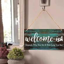 Biển chào mừng vui nhộn Biển chào mừng cửa trước Biển treo chào mừng, Trang trí tường chào mừng theo phong cách trang trại Trang trí cửa nhà cho hiên nhà, Trang trí cửa - Biển báo hiên nhà và trang trí ngoài trời, Trang trí nhà, Trang trí phòng, Trang trí tường - màu xanh lá - Xem 7