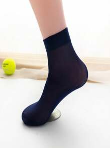 10對中性情侶襪適用於女性和男性,透氣薄款中筒襪,深藍色,適用於春夏休閒和商務 - 藏蓝色 - 查看 4