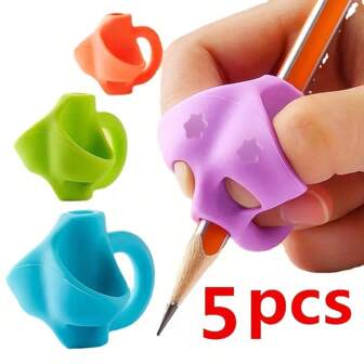 5-10pcs Student Grip Pen Corrector Set Kindergarten Elementary School Students Writing Corrector Soft Rubber Writing Posture Grip Pen Kids Handwriting Aid Correction Tool For Preschool(Color Random) Kids Toys,Toys,Kindergarten,Kids Toys,Toys,Preschool,Back To School