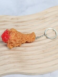 Simulation Food Keychain, Chicken Leg - Multicolor - View 1
