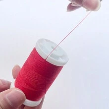 黑、白、紅、海軍藍色線頭+大眼針+葫蘆形針線穿線器+鋼針線穿線器+針線組 - 彩色 - 查看 4