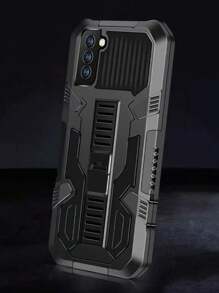 男士 iPhone 手机壳 1 件先锋战士盔甲设计防滑防摔防震商务挂绳支撑手机壳，适用于三星 Galaxy S21plus Note20uiter A13 Iphone11 12 13 14 15promax