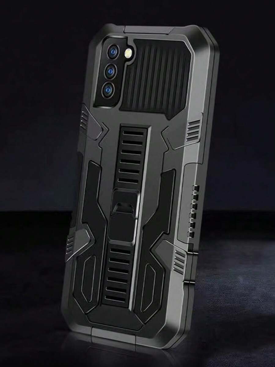 男士 iPhone 手机壳 1 件先锋战士盔甲设计防滑防摔防震商务挂绳支撑手机壳，适用于三星 Galaxy S21plus Note20uiter A13 Iphone11 12 13 14 15promax