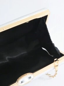 Túi cầm tay đơn giản thiết kế hình giọt nước mới bằng chất liệu PU cho tiệc tùng nữ - Vàng - Xem 3