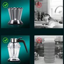 一個鑽石蜜罐玻璃擠壓瓶，專為蜜罐分配器設計，是蜜糖和糖的存儲容器，密封罐子可以副裝蜜糖瓶 - 白色 - 查看 3