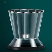 一個鑽石蜜罐玻璃擠壓瓶，專為蜜罐分配器設計，是蜜糖和糖的存儲容器，密封罐子可以副裝蜜糖瓶 - 白色 - 查看 7