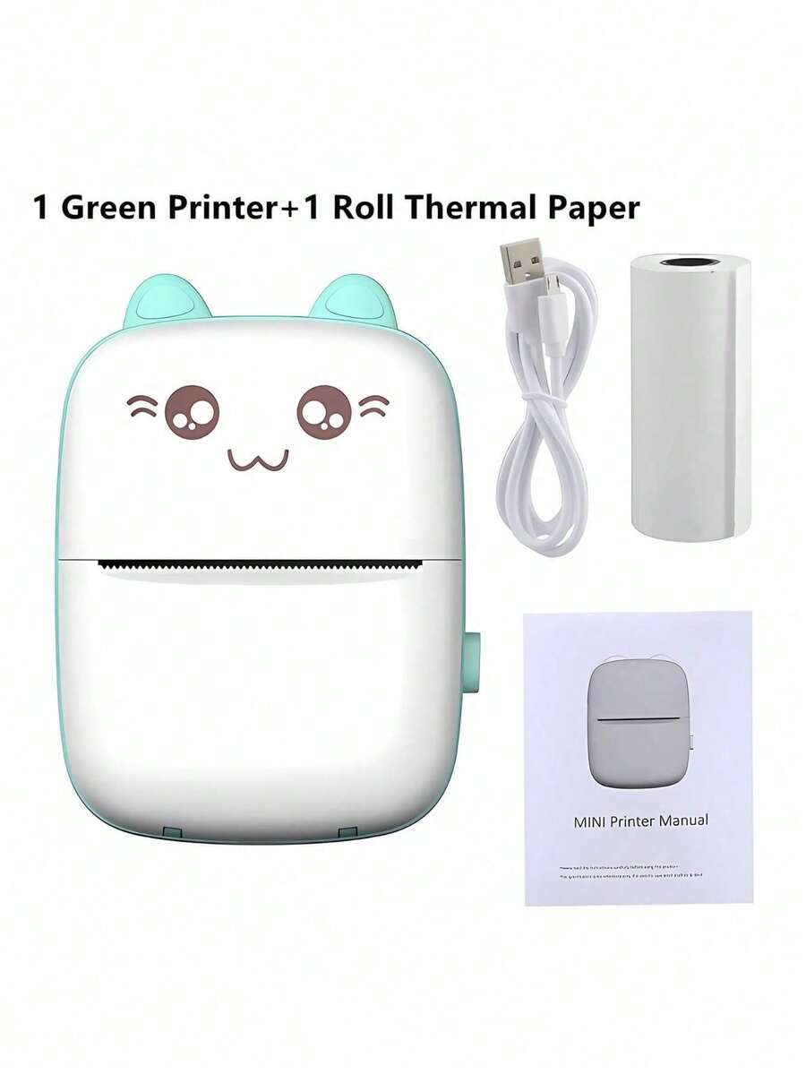 Mini impresora portatil termica inalambrica Bluetooth de bolsillo para telefono inteligente - Azul - Ver 1