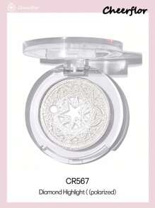 CHEERFLOR 面部粉底高光粉、腮红高光粉盘、光泽闪光高光粉、自然闪亮高光粉、彩妆亮肤粉、轻盈、光滑、面部美容化妆品 - CFR567米金乳泡 - 查看 4