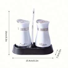 2件套胡椒盐瓶套装，带稳定支架的香料瓶套装，香料瓶，非常适合厨房调味和储存，厨房用品，实用厨房装饰，感恩节圣诞节礼物，学校用品