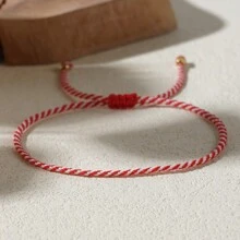 1PC Vòng tay dây bện nhiều màu sắc cổ điển đỏ trắng truyền thống phong cách Hy Lạp tháng 3 dành cho nam nữ hợp thời trang năm 2024 - Nhiều màu - Xem 6