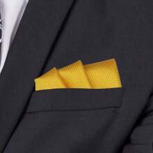 1 Pièce Mouchoir De Poche En Soie À Carreaux Pour Costume D'affaires Formel De Mariage Pour Homme