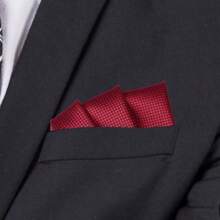 1 Pièce Mouchoir De Poche En Soie À Carreaux Pour Costume D'affaires Formel De Mariage Pour Homme