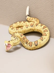 Realistic Miniature Rattlesnake Figure For Display - Beige - View 1
