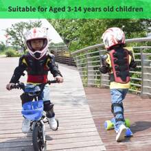 CHCYCLE 摩托車盔甲套裝越野車齒輪胸部保護裝置越野摩托車適用於越野車胸部保護齒輪帶肘部護膝守衛適用於騎行