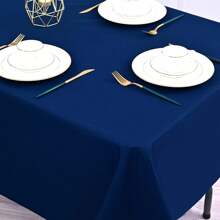 6 Pack Polyester Tablecloth 60 X 102 Inch  Polyester Table Cloth For 6 Foot Rectangle Tables, Stain And Wrinkle Resistant Washable Table Cover For Kitchen Wedding Banquet Restaurant Party Outdoors Camp Out Picnic Multiple Colors,Weddings Graduation Season Outdoor Events Entertain Guests - 藏蓝色 - 查看 8