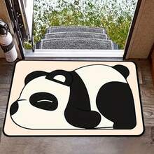 1块40cm * 60cm家庭地墊,廚房墊,浴室墊,入口門墊,熊貓圖案墊,可愛的熊貓趴在你的肚子上 - 彩色 - 查看 2