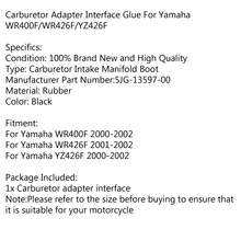 Botón de admisión del soporte del carburador para YZ426F WR400F 2000-2002 WR426F