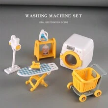 Miniatur Möbel Set Wohnzimmer Zubehör Für Puppenhaus, Tisch & Stühle Nachbildung Modell Für Mädchen Puppenhaus