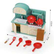 Miniatur Möbel Set Wohnzimmer Zubehör Für Puppenhaus, Tisch & Stühle Nachbildung Modell Für Mädchen Puppenhaus