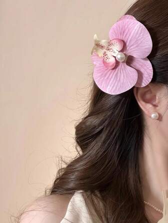 5pcs Women's Elegant Fashionable Multi-Color Butterfly & Flower Hair Clips, Intellectual Lady Style Side Swept Hair Pins, Sweet Princess Hair Accessories Suitable For Beach Trip, Photo Shooting, Adorable Claw Clips Hair Claws Hair Barrettes, School Stuff, Vacation Outfits Woman