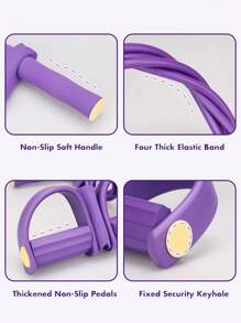 1pc Multi-Functional Tension Rope, 4 Tubes Elastic Yoga Pedal Puller Resistance Band, Natural Latex Fitness Equipment, Suitable For Abdomen/Waist/Arm/Leg Stretching Weight Loss Training Gym Accessories, Sport, Gym, Home Exercise, Sport Accessories, Gym Accessories, CrossFit Accessories