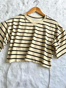 Women T-Shirts - 杏色 - 查看 2