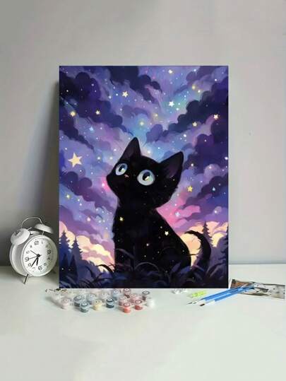 Lovely Cat Personalized DIY Digital Oil Painting Set. Carefully Designed Oil Painting To Show Your Unique Personalized Through Colors. Choose A Painting To Decorate Your Space.