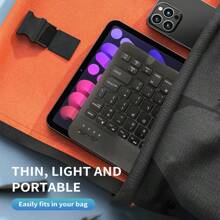 Bàn phím không dây Bluetooth Aigo 60% dành cho máy tính bảng iOS Android Windows tương thích với iPad Air Mini Pro Bàn phím Bluetooth không dây siêu mỏng nhỏ gọn và dễ thương Màu sắc đẹp - 030 BT KB-đen - Xem 4