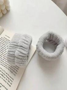 1/2/3 chiếc, Băng đô spa mềm mại dùng để chăm sóc da, Băng đô trang điểm phồng, Vòng đeo tay rửa mặt thấm hút, Giá đỡ tóc bằng vải nỉ san hô chống trượt, Phụ kiện tóc nơ dễ thương, Dây buộc tóc đuôi ngựa dày không đường may, Dây buộc tóc chun, Đồ dùng cần thiết cho ngày tựu trường, Phụ kiện hóa trang Halloween vui nhộn, Vật dụng du lịch thiết yếu dùng hàng ngày và tóc tập yoga - Xám - Xem 8