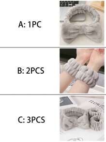 1/2/3 chiếc, Băng đô spa mềm mại dùng để chăm sóc da, Băng đô trang điểm phồng, Vòng đeo tay rửa mặt thấm hút, Giá đỡ tóc bằng vải nỉ san hô chống trượt, Phụ kiện tóc nơ dễ thương, Dây buộc tóc đuôi ngựa dày không đường may, Dây buộc tóc chun, Đồ dùng cần thiết cho ngày tựu trường, Phụ kiện hóa trang Halloween vui nhộn, Vật dụng du lịch thiết yếu dùng hàng ngày và tóc tập yoga - Xám - Xem 4