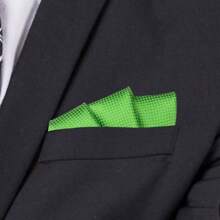 1 Pièce Mouchoir De Poche En Soie À Carreaux Pour Costume D'affaires Formel De Mariage Pour Homme
