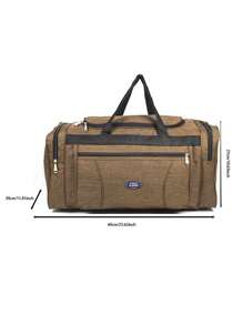 男女通用旅行手提包，男士大容量周末旅行包，健身运动包，过夜包，返校旅行包，露营邮轮必备包，徒步背包，返校夏季包，学习用品包，学习用品 - 棕色 - 查看 6