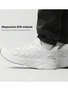 Men's Slip On Comfortable Walking Shoes Running Tennis Athletic Gym Workout Cross Training Sneakers - 白色 - 查看 7