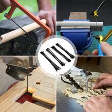 48pcs Scroll Saw Blade Set,5 Inch Pin End Scroll Saw Blades SK5 Carbon Steel Coping Saw Blade Jig Saw Blades Woodworking Tool For Wood Metal Plastic Cutting - Black - View 5