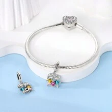 Couple Love Charm Beads Love Charms Pendant Fit Original Bracelets Necklace 925 Silver Fine Jewelry Wife's Anniversary Gift
