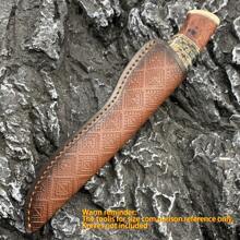 Funda De Cuero Universal De Gran Tamaño Para Cuchillo (cuchillo No Incluido) - Marrón - Ver 4