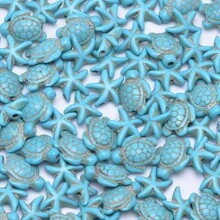 20入組可愛的綠松石海龜海星珠寶套裝 - Diy假日派對禮物和配飾 - Mixed payment - 查看 4