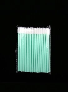 50 Stücke farbige Einweg Lippenstift und Wimpern-Microswabs in Blau, Schwarz, Pink und Grün. Schminkpinsel für Wimpern und Lippenstift für Verlängerungen sowie Make-up Werkzeuge für die Schönheit