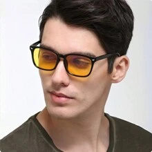 Men Eyeglasses - Negro - Lentes Amarillo - Ver 5