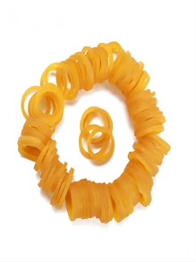 200/300/400pcs 10mm/0.39in Diameter Super Small Yellow Rubber Bands, High Elasticity, Mini Size Back To School