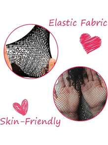 Conjunto de 4 piezas de body hueco de encaje de lencería sexy con medias florales de red de pesca, cómodo y elástico. Adecuado para lencería o ropa de dormir, clubwear, citas nocturnas, fiestas de lencería, noche de bodas, día de San Valentín, como regalo de bodas para la novia, para llevar en la luna de miel, etc.