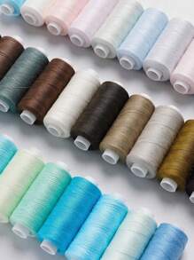 Thread For Sewing Polyester All-Purpose Sewing Threads 10 Colors 400Yards Sewing Thread Machine And Hand Stitching Dark Blue, Light Blue, Navy Blue(Various Options) - Multicolor - View 12