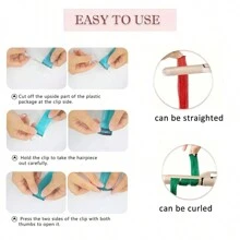 5Pcs Colored Mix Tinsel Clip In Hair Extensions, Multi-Colors Party Highlights Clip In Synthetic Straight Hairpiece For Women Girls