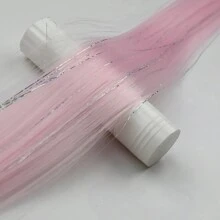 5Pcs Colored Mix Tinsel Clip In Hair Extensions, Multi-Colors Party Highlights Clip In Synthetic Straight Hairpiece For Women Girls