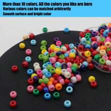 100-200 cái Ngựa con Hạt Vòng tay 9MM Cầu vồng Nhiều màu Nhựa Thùng Ngựa con Hạt Đối với Làm đồ trang sức , Tóc Hạt Đối với Bím tóc Dành cho Cô gái , Móc chìa khóa , Vòng Cổ Làm - hạt ngựa - Xem 3