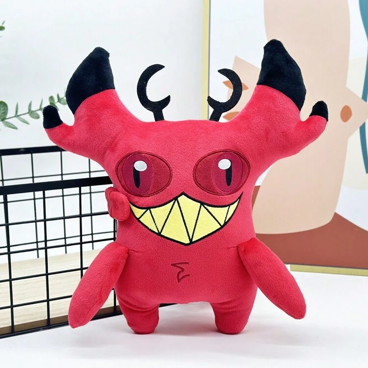 赤いぬいぐるみ 怖い顔のモンスター デコレーション 誕生日などに