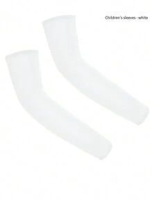 Small Size Children Ice Sleeves, Protective UV Arm Sun Cover Sleeves For Boys Girls, Thin Breathable Sport Arm Sleeves For Summer - Multicolor - View 4