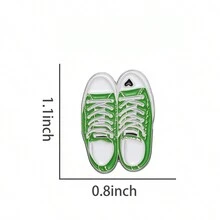 Giày Xanh Men Chân Ngộ nghĩnh Trái Tim Đen Ve Áo Huy Hiệu Thổ Cẩm Quần Áo Ba Lô Cảm Hứng Món Quà Trang Sức Cho Bạn Bè - màu xanh lá - Xem 3