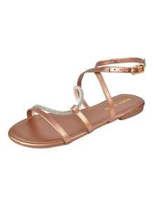Women Flat Sandals - 銅色 - 查看 3